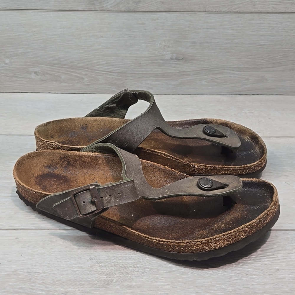 Birkenstock Women Gizeh T Strap Leather Sandals Shoes Sz 40/9